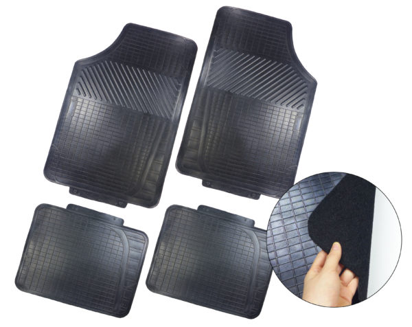 Double Sides Rubber Carpet Car Mat Set