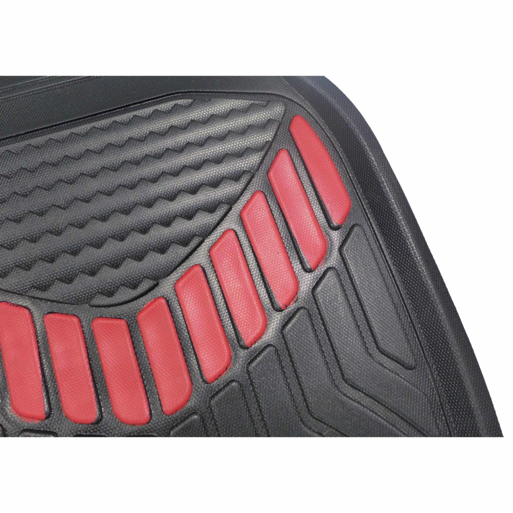 Universal Size Rubber Car Mats (Red Pattern) Haiheng Rubber